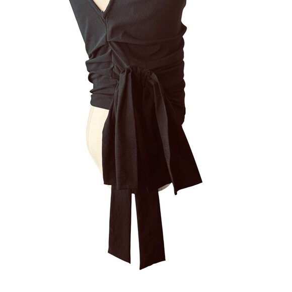 Zara One-Shoulder Black Blouse - Picture 11 of 14